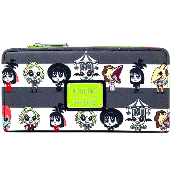 Loungefly Handbags - NWT Loungefly Beetlejuice Chibi AOP Wallet